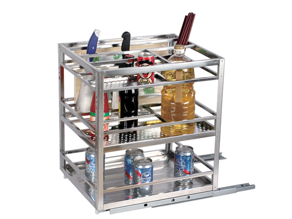 SS Tube Multi-purpose Pullout Storage (Plastic Joint)