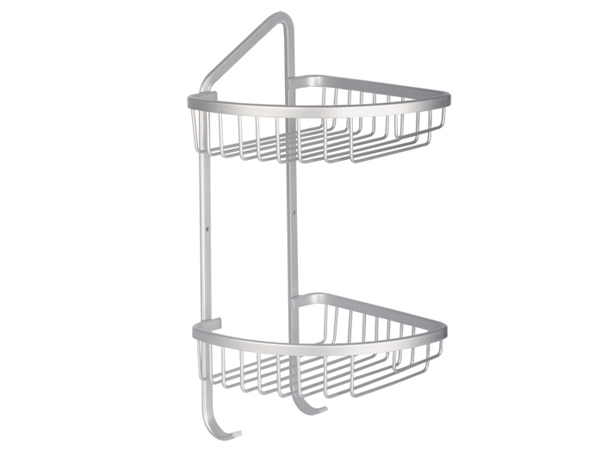2-Tier Aluminium-alloy Corner shelf/Metal Rack